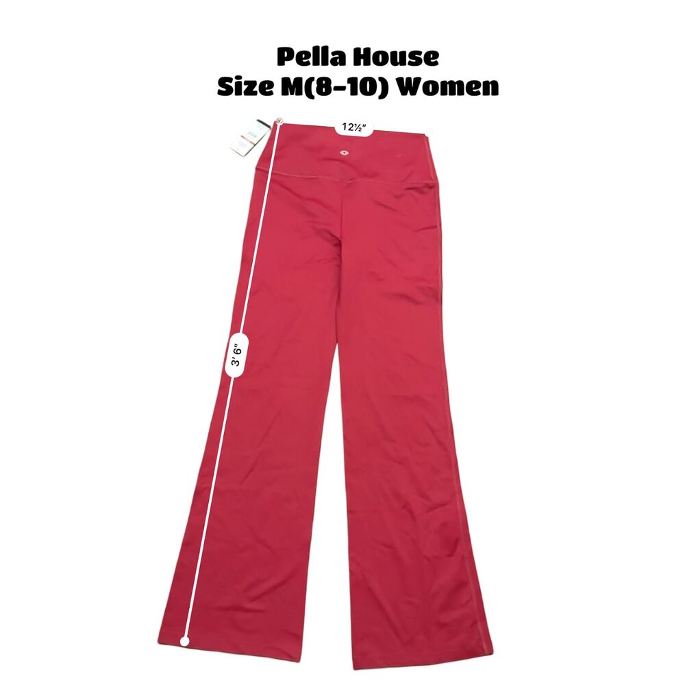 Sofia Women’s High Waist Studio Fit and Flare Pants 32" Rhubard Size M(8-10)